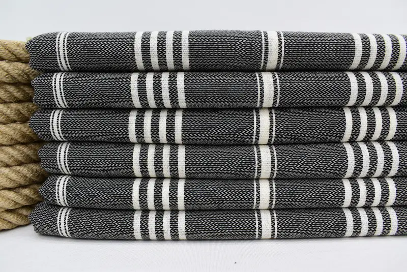 Sand-free towel, Handmade Gift, Bridemaids Beach Towel, Wedding Gifts Towel, Peshtemal Towel, Bachelorette Party Favors, 70x40 Cotton Striped Towel - 6