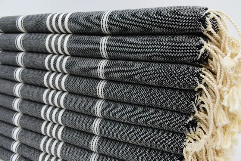 Sand-free towel, Handmade Gift, Bridemaids Beach Towel, Wedding Gifts Towel, Peshtemal Towel, Bachelorette Party Favors, 70x40 Cotton Striped Towel - 5