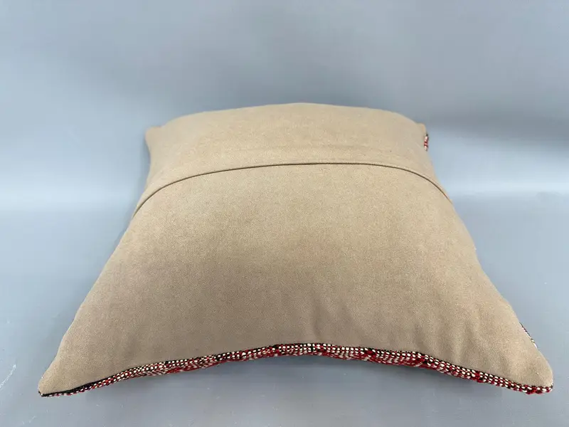 Pillow for Sofa, Pastel Cushion Cover, Interior Designer Pillow, 18x18 Orange Cushion Cover, Turkish Kilim Pillow, Cushion - 7