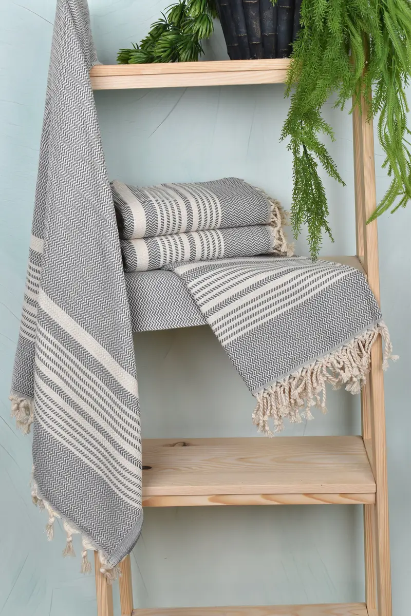 70x40 Cotton Striped Towel, Turkish hand towel, Gift Towel, Guest Towel, Bachelorette Party Gift, Wedding Hand Made Gift, Turkish towel, Spa Towel - 6
