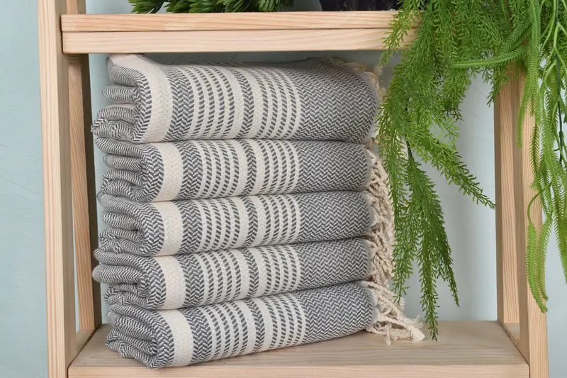 70x40 Cotton Striped Towel, Turkish hand towel, Gift Towel, Guest Towel, Bachelorette Party Gift, Wedding Hand Made Gift, Turkish towel, Spa Towel - 2