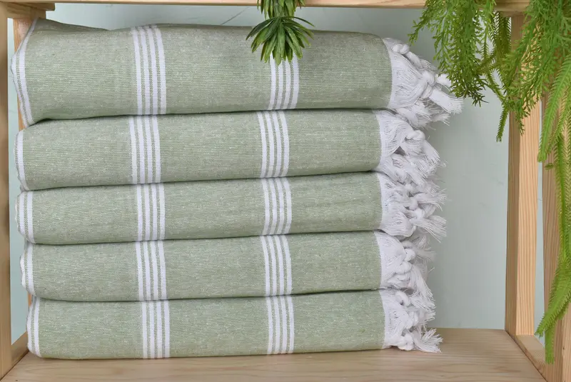Gift For Mom, Yoga Towel, 70x30 Cotton Striped Towel, Cute Beach Towel, Embroidered Towel, Soft towel, Travel Towel, Personalized Turkish Towel - 1
