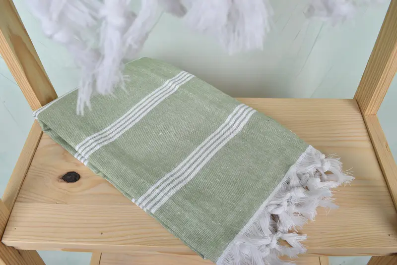 Gift For Mom, Yoga Towel, 70x30 Cotton Striped Towel, Cute Beach Towel, Embroidered Towel, Soft towel, Travel Towel, Personalized Turkish Towel - 5