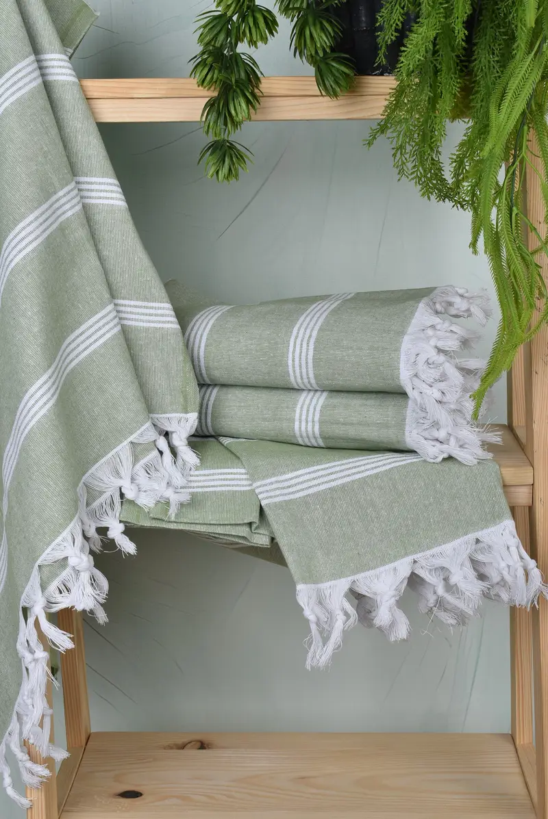 Gift For Mom, Yoga Towel, 70x30 Cotton Striped Towel, Cute Beach Towel, Embroidered Towel, Soft towel, Travel Towel, Personalized Turkish Towel - 6