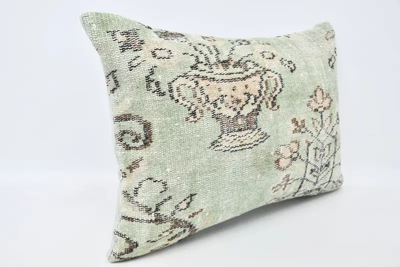 Bench Cushion, Outdoor Patio Pillow Case, Cushion, Boho Pillow, Home Decor Pillow, 20x28 Green Pillow Cover, Outdoor Pillow Case, Throw Kilim Pillow - 3