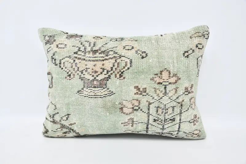 Bench Cushion, Outdoor Patio Pillow Case, Cushion, Boho Pillow, Home Decor Pillow, 20x28 Green Pillow Cover, Outdoor Pillow Case, Throw Kilim Pillow - 1
