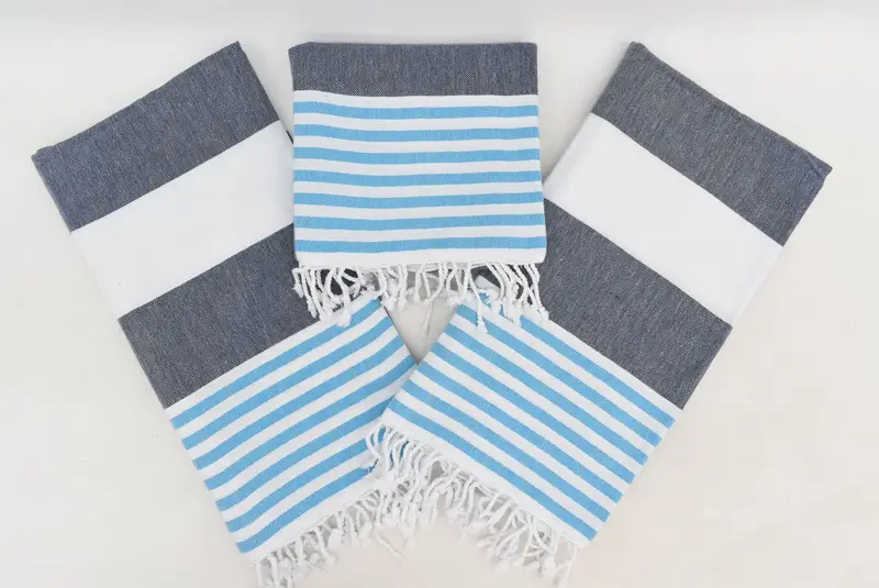 Embroidered Towel, Custom Bath Towel, Bachelorette Party Decorations, 70x40 Cotton Striped Towel, Family Gift Basket, Peshtemal Towel, Memorial Gift - 4