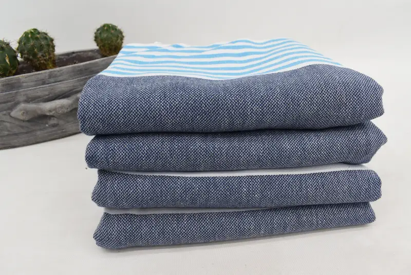 Embroidered Towel, Custom Bath Towel, Bachelorette Party Decorations, 70x40 Cotton Striped Towel, Family Gift Basket, Peshtemal Towel, Memorial Gift - 5