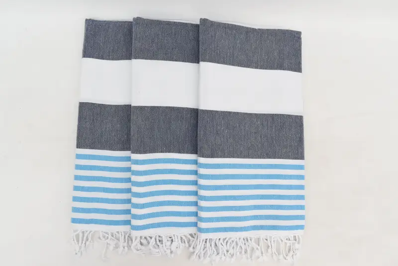 Embroidered Towel, Custom Bath Towel, Bachelorette Party Decorations, 70x40 Cotton Striped Towel, Family Gift Basket, Peshtemal Towel, Memorial Gift - 3
