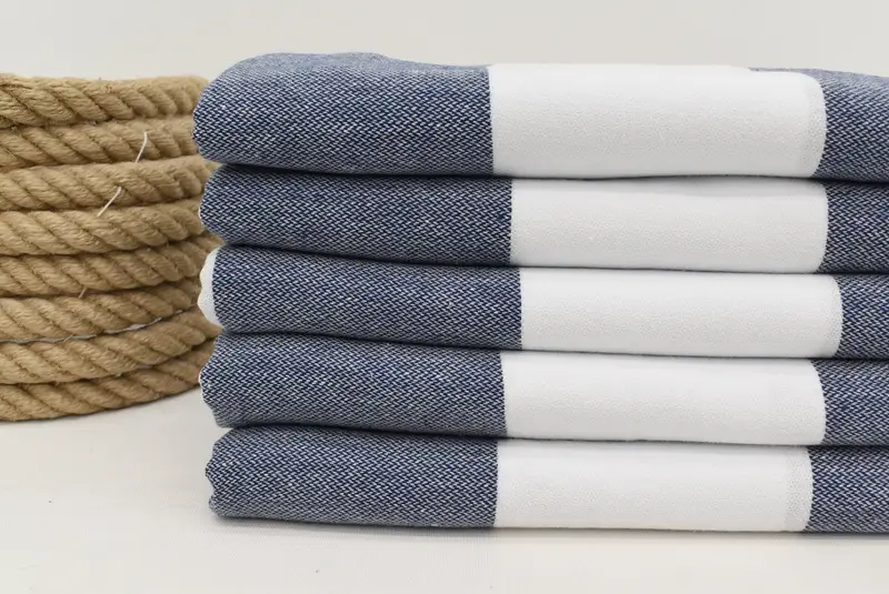 Embroidered Towel, Custom Bath Towel, Bachelorette Party Decorations, 70x40 Cotton Striped Towel, Family Gift Basket, Peshtemal Towel, Memorial Gift - 2