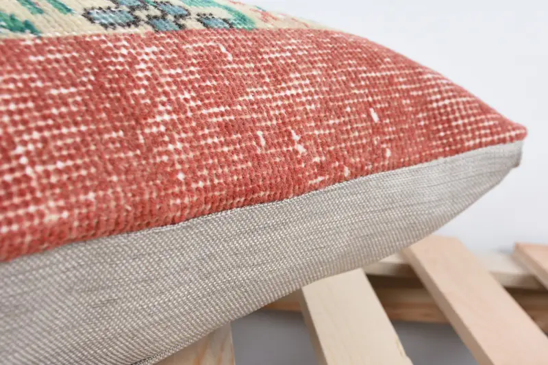 Kilim Pillow Cover, Cushion Cover, 12x24 Green Cushion Case, Pillow for Couch, Turkish Rugs Pillow, Sofa Pillow, Vintage Kilim Throw Pillow - 7