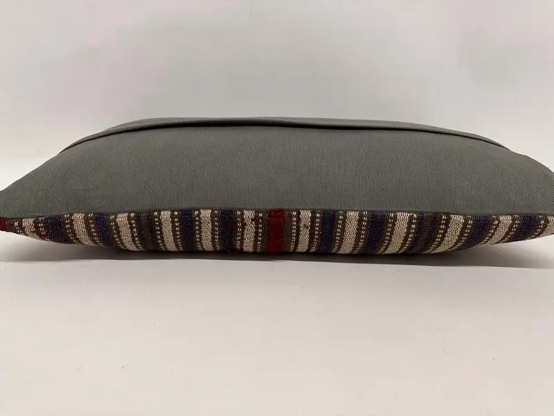 Turkish Corner Pillow Case, Antique Pillows, Turkish Pillow, Vintage Kilim Throw Pillow, 12x24 Beige Cushion Case, Car Cushion Cover, Pillow Case - 7