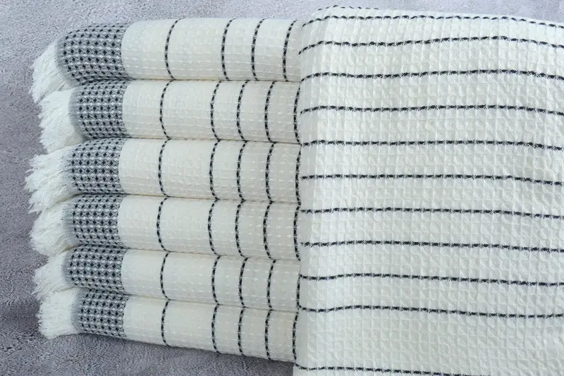 Home Decor Towel, Traditional Turkish peshtemal for hammam, Custom Wedding Gift, 70x40 Cotton Waffle Towel, Gifts For Him, Wedding Favors - 1