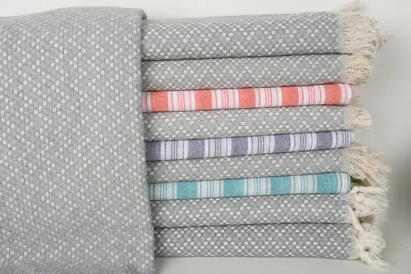 Monogram Turkish Towel, 70x40 Cotton Set of 10 Towel, Personalized Wedding Gift For Couple, Beach Towel Bulk, Summer Gift, Bachelorette Party Favors - 1