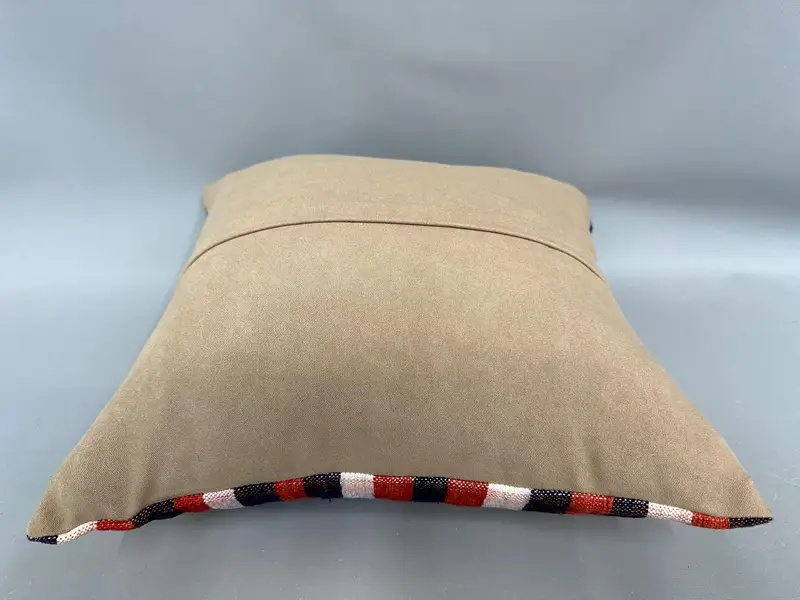 18x18 Blue Pillow Case, Boho Pillow Sham Cover, Pet Cushion Cover, Antique Pillows, Cushion, Vintage Throw Pillow Case, Kilim Cushion Sham - 7