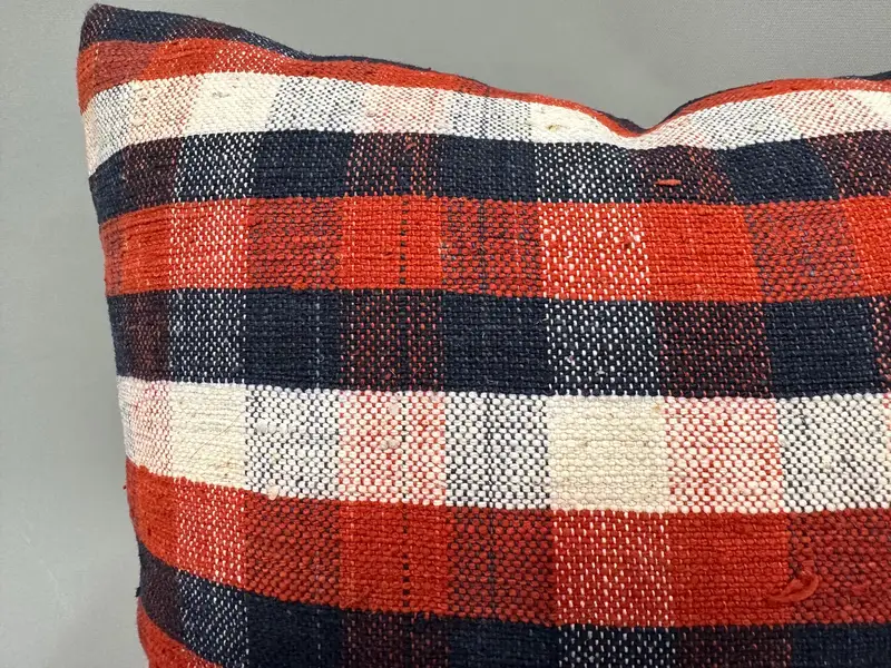 18x18 Blue Pillow Case, Boho Pillow Sham Cover, Pet Cushion Cover, Antique Pillows, Cushion, Vintage Throw Pillow Case, Kilim Cushion Sham - 5