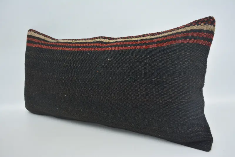 Pillow for Couch, Cushion, Morroccon Kilim Cushion Pillow Sham, Gift Pillow, Throw Kilim Pillow, 12x24 Brown Cushion, Authentic Pillow - 4