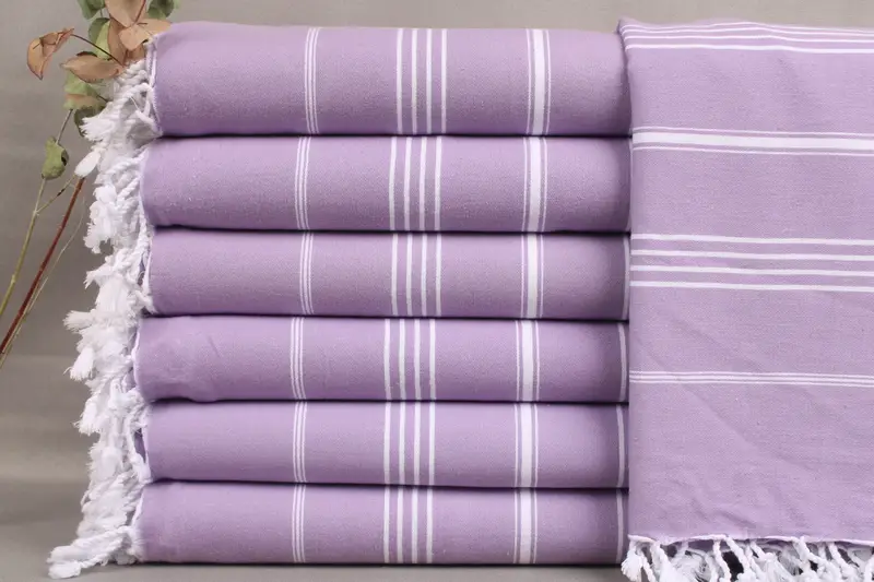 Organic Cotton Towels, Wedding Gift, Lilac Peshtemal, 38x73 Inches