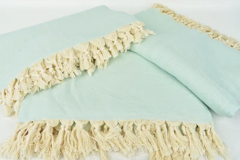 Woven Blanket, Bridesmaid Gifts Personalized, Housewarming Gift, Throw Blanket, 100x80 Cotton Herringbone Towel, Wedding Hand Made Gift - 6