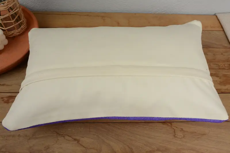 Natural Pillow Cover, 12x20 Blue Pillow, Vintage Pillow, Cushion, Vintage Kilim Pillow, Outdoor Bolster Pillow Case, Turkish Kilim Pillow - 6