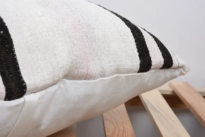 Antique Pillows, Cozy Throw Cushion, Pillow for Sofa, Kilim Pillow Cover, 20x20 White Pillow, Pillow Sham, Pattern Throw Cushion Cover - 7