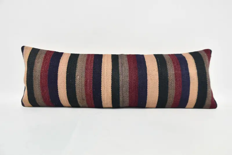 Pillow for Couch, Turkish Pillow, Pillow, Pillow for Sofa, Bolster Throw Pillow, Couch Pillow Case, 12x36 Blue Pillow Cover - 1