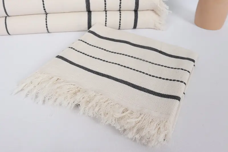Kişiselleştirilmiş bulaşık havlu, 36x18 pamuklu çizgili havlu, gelin için düğün hediyesi, kişiselleştirilmiş el havlu, özel isim havlu, mutfak havlusu, konuk havlu - 5