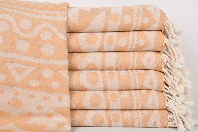 Gift For Her, Bridal Shower Favor, Beach Towel Gift, 70x40 Cotton Round Pattern Towel, Girls Weekend Favors, Bridesmaid Towel, Housewarming Gift - 1