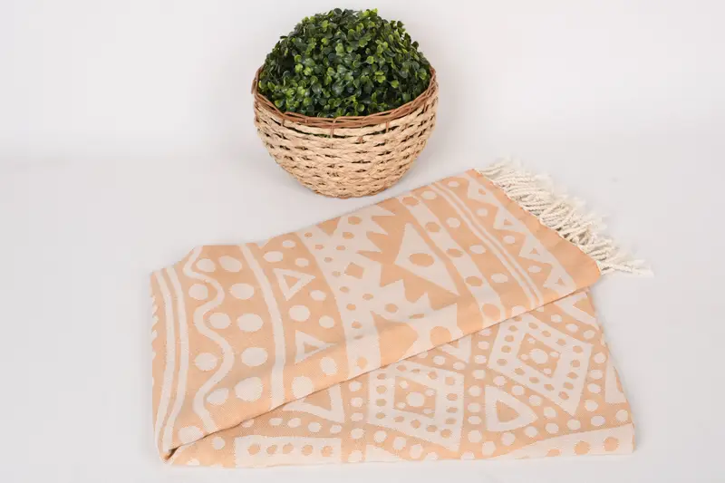 Gift For Her, Bridal Shower Favor, Beach Towel Gift, 70x40 Cotton Round Pattern Towel, Girls Weekend Favors, Bridesmaid Towel, Housewarming Gift - 5