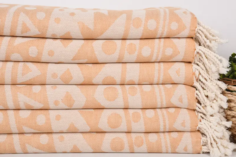 Gift For Her, Bridal Shower Favor, Beach Towel Gift, 70x40 Cotton Round Pattern Towel, Girls Weekend Favors, Bridesmaid Towel, Housewarming Gift - 3