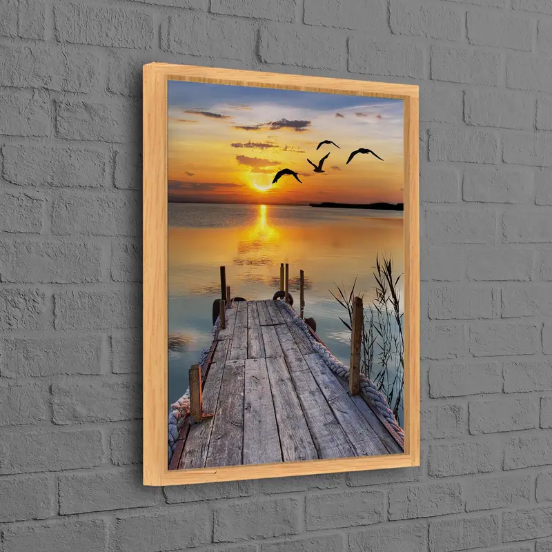 Breathtaking Sea View Canvas: Sunset & Sunshine Art Print