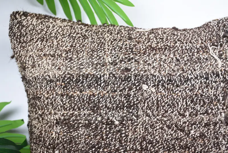 Aesthetic Pillow Sham, Vintage Kilim Throw Pillow, Natural Pillow Case, Pillow, Home Decor Pillow, 16x16 Brown Cushion Case, Vintage Kilim Pillow - 2