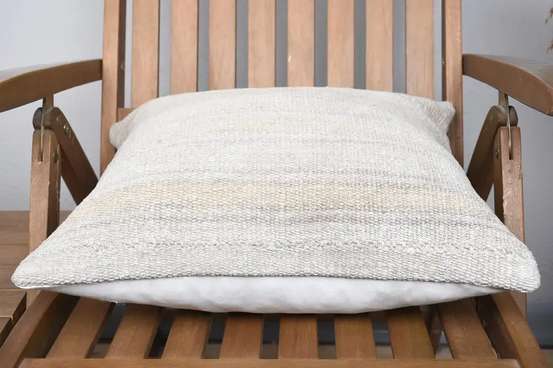 Pet Pillow Cover, Home Decor Pillow, Cushion Case, Office Chair Cushion Cover, Pillow for Sofa, 18x18 Beige Pillow Cover, Vintage Kilim Throw Pillow - 5