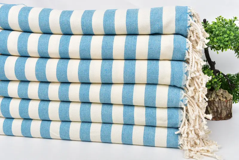 Welcome Wedding Gift, Large Turkish Towel, Luxury towel, 68x40 Cotton Striped Towel, Custom Gift, Luxury Turkish beach towel for summer vacation - 3