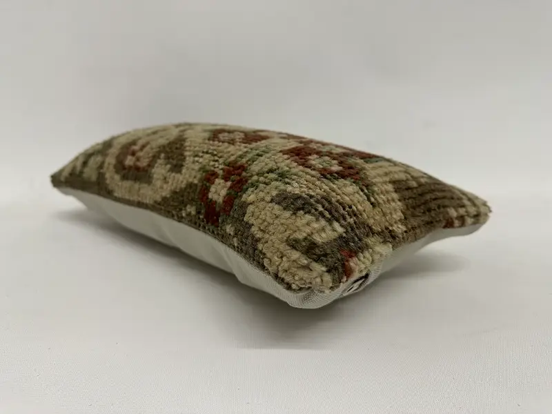 Couch Cushion Cover, Ethnical Kilim Rug Pillow, Pillow for Sofa, Pillow, Southwestern Cushion Cover, Throw Kilim Pillow, 8x16 Brown Pillow Sham - 6