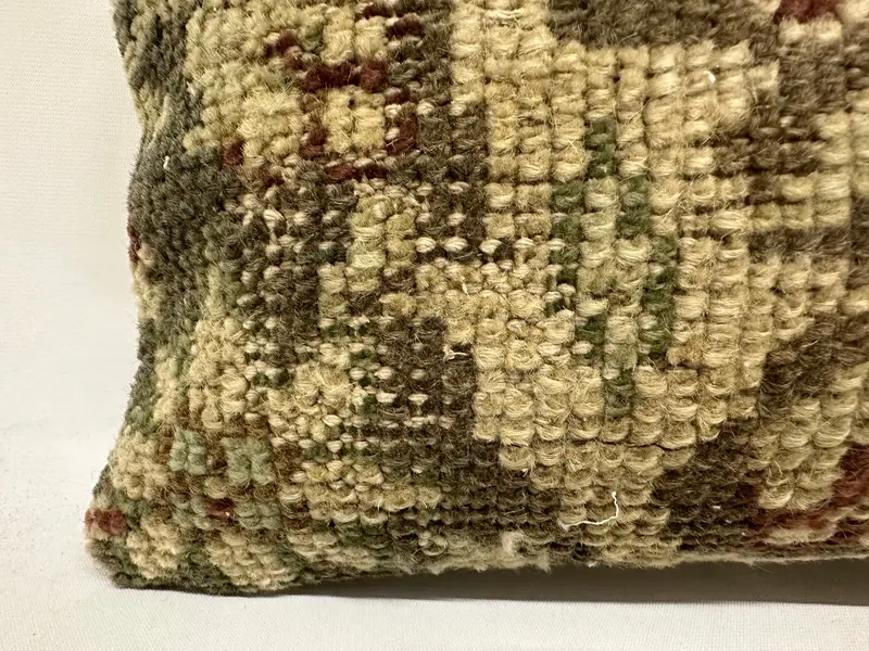 Couch Cushion Cover, Ethnical Kilim Rug Pillow, Pillow for Sofa, Pillow, Southwestern Cushion Cover, Throw Kilim Pillow, 8x16 Brown Pillow Sham - 2
