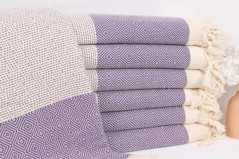 Throw Blanket, Throw Blanket Couch, Best Friend Gift, Aesthetic Blanket, Wedding Anniversary Gift, Woven Blanket, 104x80 Cotton Diamond Towel - 1