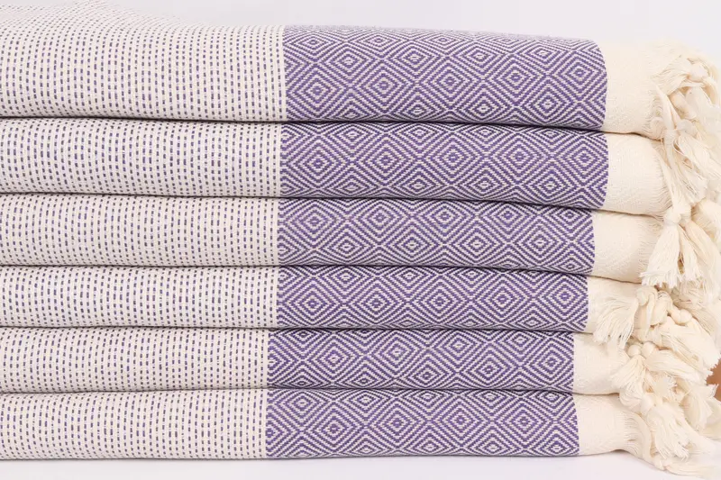 Throw Blanket, Throw Blanket Couch, Best Friend Gift, Aesthetic Blanket, Wedding Anniversary Gift, Woven Blanket, 104x80 Cotton Diamond Towel - 3