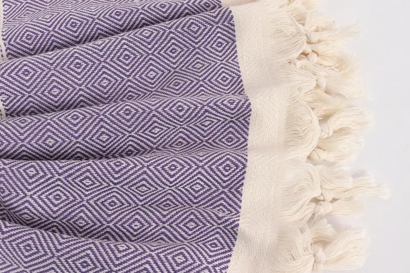 Throw Blanket, Throw Blanket Couch, Best Friend Gift, Aesthetic Blanket, Wedding Anniversary Gift, Woven Blanket, 104x80 Cotton Diamond Towel - 8