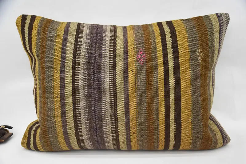 Antique Pillows, 20x28 Yellow Pillow Cover, Car Pillow Sham, Pillow Sham, Pillow for Sofa, Kilim Pillow Cover, Tapestry Pillow Case - 1