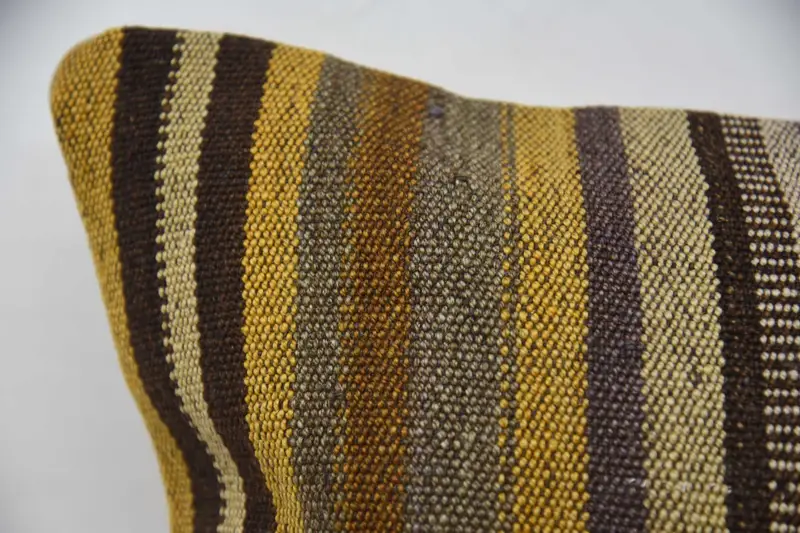 Antique Pillows, 20x28 Yellow Pillow Cover, Car Pillow Sham, Pillow Sham, Pillow for Sofa, Kilim Pillow Cover, Tapestry Pillow Case - 2