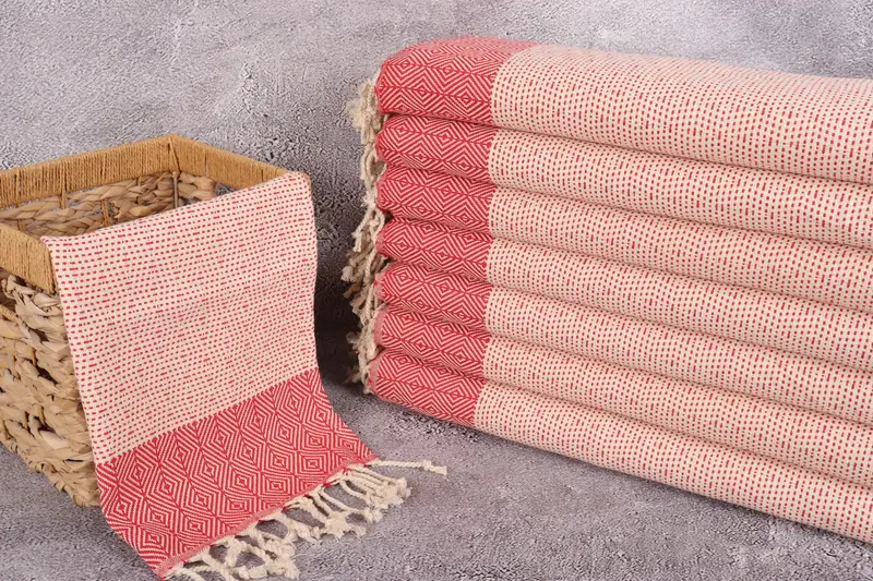 Best Friend Gift, Organic Towel, Bridesmaid Gifts, 36x18 Cotton Diamond Towel, Wedding Gift, Guest Towel, Hand Size Towels, Personalized Hand Towel - 3