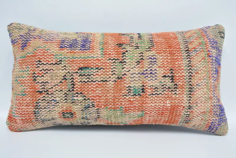 Aesthetic Cushion Case, 12x24 Red Pillow Cover, Kilim Pillow Cover, Bench Cushion, Home Decor Pillow, Cushion Cover, Turkish Pillow - 1