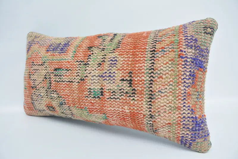 Aesthetic Cushion Case, 12x24 Red Pillow Cover, Kilim Pillow Cover, Bench Cushion, Home Decor Pillow, Cushion Cover, Turkish Pillow - 4