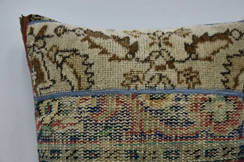 Ethnic Pillow Sham, Kilim Pillow, 20x20 Beige Cushion Cover, Pillow Case, Gift Pillow, Turkish Bench Cushion Cover, Kilim Cushion Sham - 2