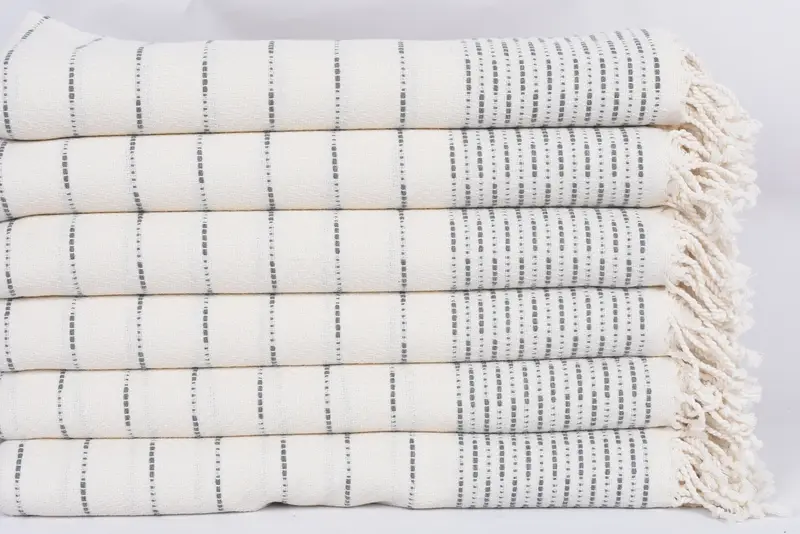 Turkish Towel Beach, Gift For Mom, 70x38 Cotton Striped Design Towel, Handwoven Turkish Towel, Wedding Favors, Summer Gift Ideas, Quick-dry towel - 3
