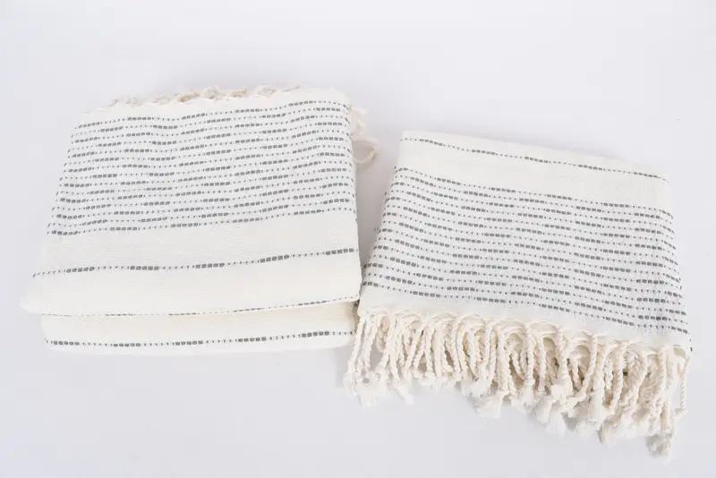 Turkish Towel Beach, Gift For Mom, 70x38 Cotton Striped Design Towel, Handwoven Turkish Towel, Wedding Favors, Summer Gift Ideas, Quick-dry towel - 7
