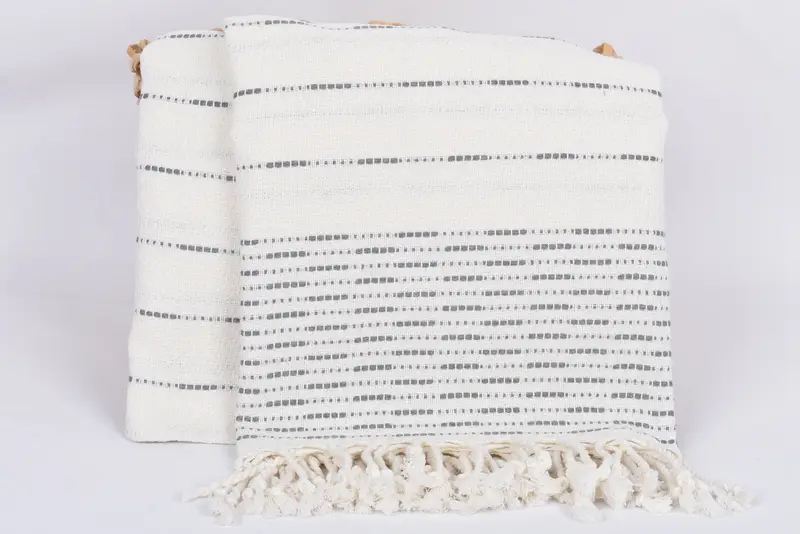 Turkish Towel Beach, Gift For Mom, 70x38 Cotton Striped Design Towel, Handwoven Turkish Towel, Wedding Favors, Summer Gift Ideas, Quick-dry towel - 5