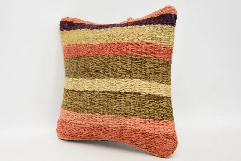 Home Decor Pillow, Pillow for Couch, Handmade Cushion, 12x12 Brown Cushion, Handmade Pillow Cover, Pillow Cover, Turkish Pillow - 4