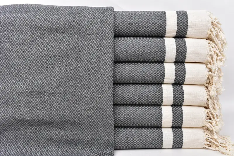 Housewarming Gift, 70x40 Cotton Striped Towel, Custom Gift, Quick-drying cotton Turkish beach towel, Bridal Shower Gift, Guest Towel, Baby Boy Gift - 1